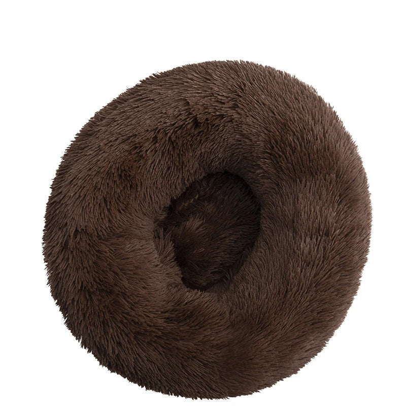 Cozy Donut Dog Bed — Calming Plush Mat