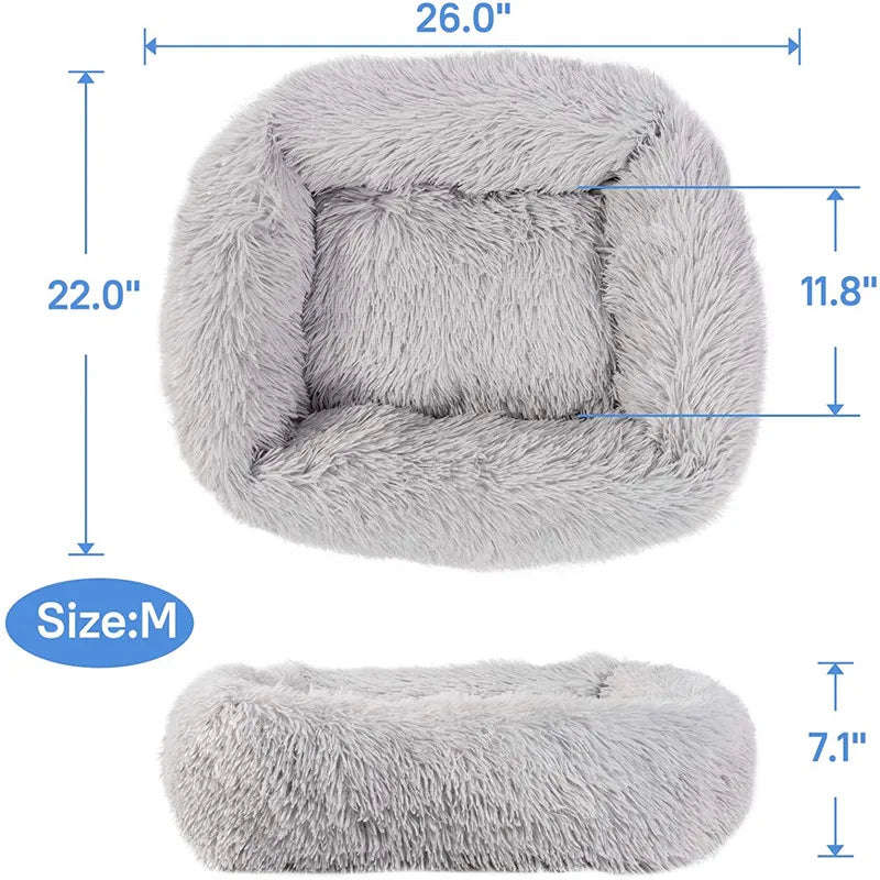 Luxury Calming Dog Bed — Plush & Washable