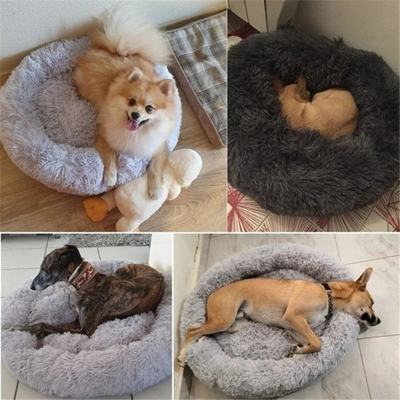 Cozy Donut Dog Bed — Calming Plush Mat