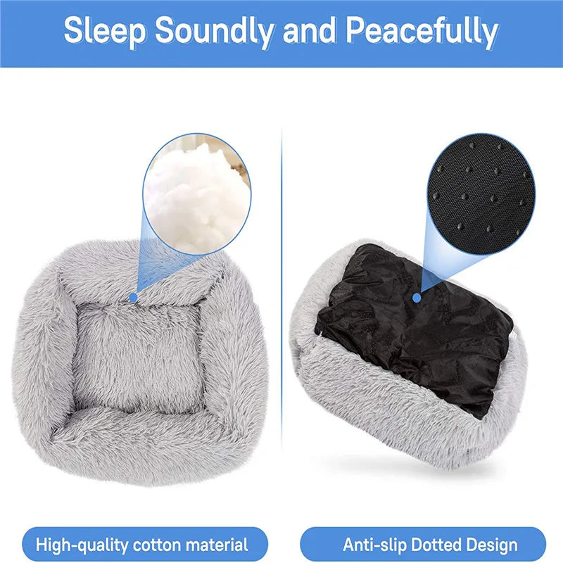 Luxury Calming Dog Bed — Plush & Washable