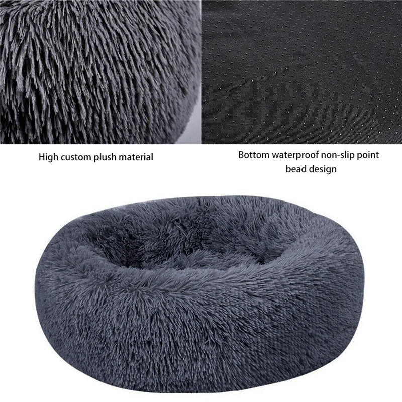 Cozy Donut Dog Bed — Calming Plush Mat