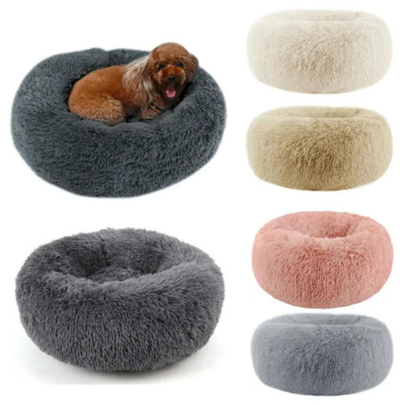 Cozy Donut Dog Bed — Calming Plush Mat