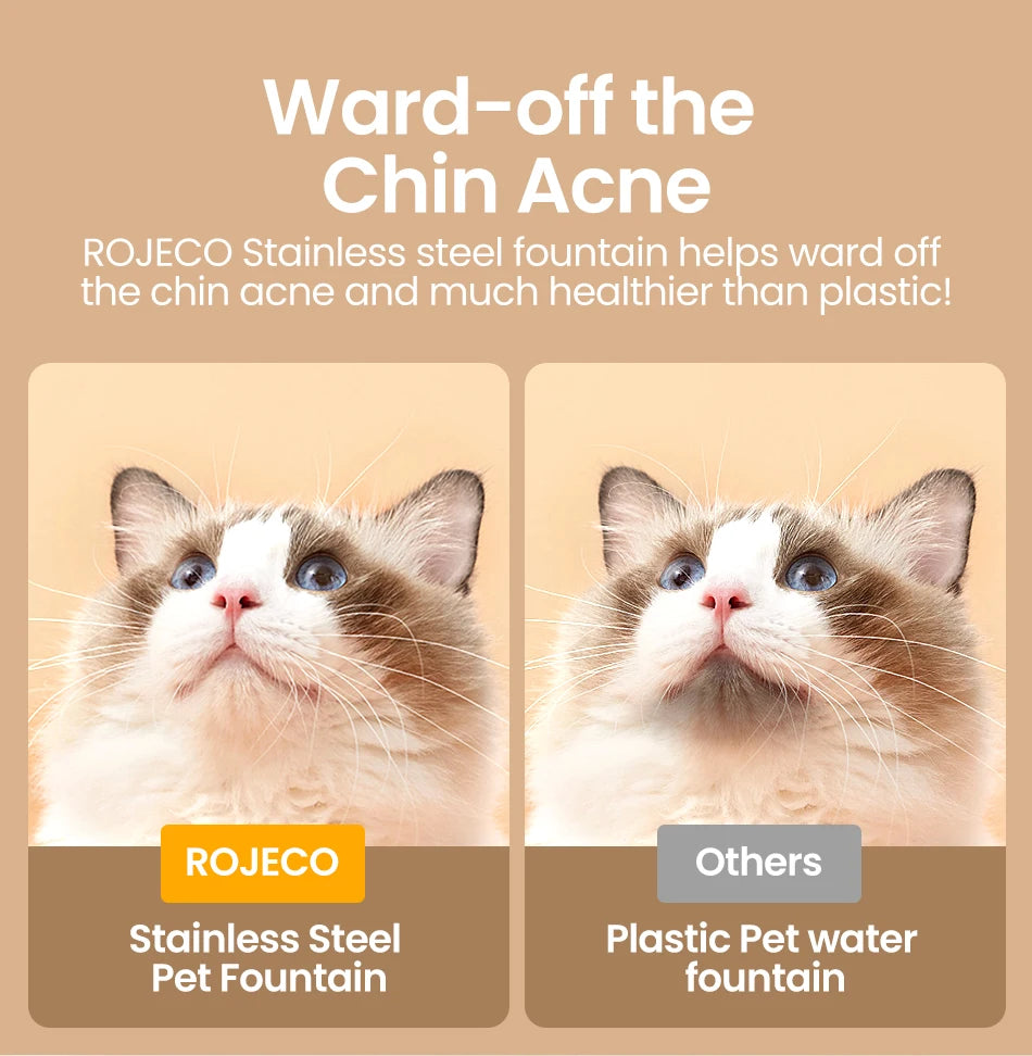 Stainless Steel Pet Water Fountain — Auto Cat & Dog Dispenser
