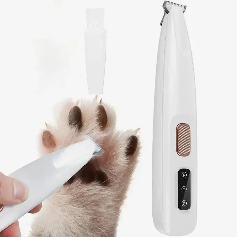 Electric Pet Paw Trimmer — Quiet & Waterproof with LED