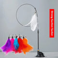 Interactive Cat Feather Teaser Wand — Retractable with Bell